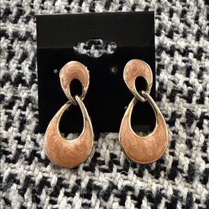 Chic Brown Teardrop Earrings